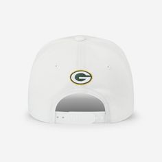 Wear it for all the world to see. Your team spirit will be front and center, when you hitch it to the Green Bay Packers Monty Script Marquee RF Cap. With an embroidered team logo display and unstructured design featuring a soft curve visor and mid crown, your tailgate fashion just got an upgrade. An adjustable snapback snap closure lets you quickly and easily adjust the fit for the most comfortable feel. Features Embroidered team logo display with raised graphics on front of crown Unstructured, Dad Hat With Embroidered Logo For Fan Gear, Embroidered Logo Dad Hat For Fan Gear, Fan Gear Dad Hat With Embroidered Logo, White Baseball Cap For Fan Merchandise, Embroidered Logo Snapback Dad Hat For Game Day, Game Day Embroidered Logo Snapback Dad Hat, Game Day Snapback Dad Hat With Embroidered Logo, White Fitted Hat For Sports Events With Embroidered Logo, White Snapback Hat For Game Day