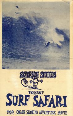 an advertisement for the seven seas surf safari