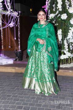 Aditi Rao, Mehendi Outfits, Green Lehenga, Pakistani Wedding Outfits, Traditional Indian Outfits, Indian Couture, Lehenga Designs, Indian Designer Outfits, Indian Attire