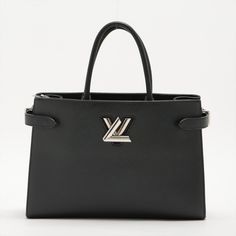 Louis Vuitton Epi Twist Tote - Black With Silver Hardware M54810 Item # - 70 Louis Vuitton Twist Mm Black, Brands Outlet, Silver Hardware, Bags Handbags, Shoe Accessories, Bag Lady, Gift Card, Louis Vuitton, Twist