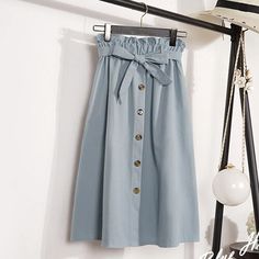 Summer Autumn Skirts Womens Midi Knee Length Korean Elegant Button High Waist Skirt Female Pleated School Skirt Pleated School Skirt, Plus Size Sundress, Midi Skirts Summer, Korean Skirt, School Skirt, Body Skirt, Knee Skirt, High Waisted Pleated Skirt, Knee Skirts