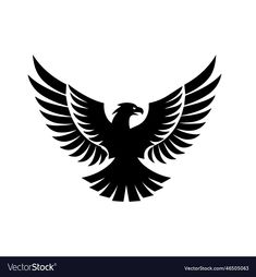 an eagle silhouette on a white background