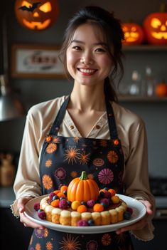 Halloween Dessert Idea with a Woman Chef