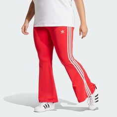 adidas Shop the Adicolor Flared Leggings (Plus Size) - Red at adidas.com/us! See all the styles and colors of Adicolor Flared Leggings (Plus Size) - Red at the official adidas online shop. Sporty Adidas Logo Pants, Stretch Bottoms With Three Stripes For Streetwear, Stretch Athleisure Pants With Three Stripes, Adidas Logo Leggings For Jogging, Sporty Stretch Bottoms With Three Stripes, Sporty Stretch Pants With Three Stripes, Stretch Adidas Logo Leggings For Jogging, Adidas Stretch Leggings For Jogging, Adidas Sportswear Leggings For Jogging