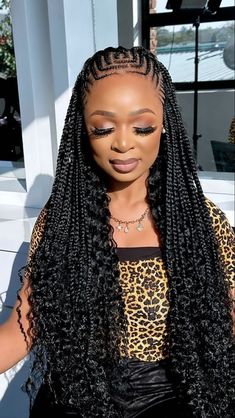 Latest Hair Braids Styles 2024 Twist, Cornrows With Box Braids, Hairstyles For Black Women Cornrows, Black Women Cornrows, Women Cornrows, Cornrows Braids For Black Women