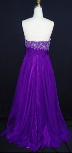 Darius Cordell Fashion Ltd has empire waist formal dresses in purple like this one.  Search for more strapless style options in our catalog. Purple Formal Dresses, Pretty Gowns, Purple Dresses Formal, Formal Dress, Empire Waist, Prom Dresses, Prom, Formal Dresses, Purple