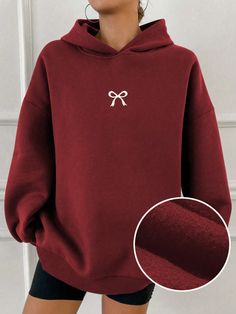 DAZY Hooded Casual Thickened Solid Color Unisex Loose Fit Sweatshirt For Women,Long Sleeve TopsI discovered amazing products on SHEIN.com, come check them out!