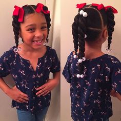 Daughter Hairstyles Black, Hairstyles For Toddler Girl, Hairstyles For Family Pictures, Ponytail Hairstyles For Kids, Simple Braids, Daughter Hairstyles, Childrens Hairstyles, Mommy And Daughter, Kid Hair