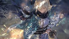 Fate Wallpaper, Okita Souji, Wallpaper 1920x1080, Fate Grand Order, Anime Character, Anime, Blue