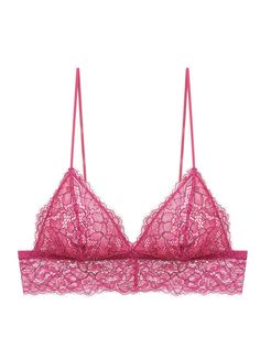 PRET-A-PORTER LACE BRALETTE Lace Made, Lace Bands, Multi Dimensional, Lace Making, Feminine Look, Effortless Chic, Triangle Shape, Multiple Color, Lace Bralette