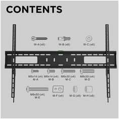 the large flat screen tv wall mount is shown with measurements for all components and features