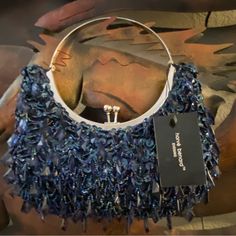 Perfect For The Holidays Or Any Formal Function! The Crystals Make This Purse Shine Beautifully While Holding Its Elegance. Fully Lined. Elegant Blue Beaded Bag, Blue Beaded Evening Bag, Evening Blue Beaded Bag, Blue Rhinestone Clutch Bag, Blue Rhinestone Clutch For Party, Blue Glamorous Party Bag, Glamorous Blue Party Bag, Blue Evening Bag With Rhinestones, Blue Beaded Evening Bag For Formal Occasions