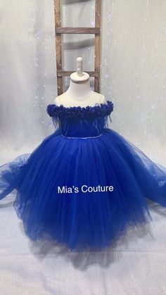 Can Be Customized To Your Liking . Please Feel Free To Contact Us Directly For Further Questions. Thank You ! - Hair Bow Included - Easter Dress Baby, Toddler Easter Dress, Royal Blue Ball Gown, Baby Pageant Dresses, Baby Pageant, Mimi Birthday, Newborn Dress, Flower Gown, Blue Ball Gown