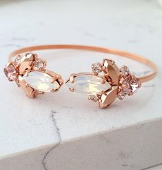 Bridal Bracelet,Blush Rose gold Bracelet,white opal rose gold bracelet,Cuff bracelet,Bridesmaids gif Adjustable Elegant Rose Gold Cuff Bracelet, Rose Gold Bangle Jewelry For Bridesmaid Gift, Delicate Rose Gold Bracelets For Party, Bridal Earrings Studs, Blush Earrings, White Opal Earrings, Bridal Earrings Chandelier, Large Stud Earrings, Crystal Earrings Wedding