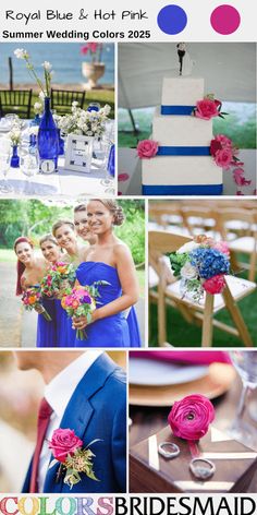 a collage of photos showing different wedding colors