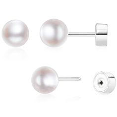 PRICES MAY VARY. ❤Threadless Flat Back Earrings - Pushback Earrings❤ These 8mm silver pearl earrings use push back flat back design, non-screwed, easier put on and take off. These threadless flat back earrings are considered safe for all ages. Unlike other types of earrings that have a post with screw back earrings butterfly back earrings or friction back, threadless flat back earrings have a flat, no-screwed back that push into the earring post and won't poke the back of the head. ❤24/7 Nap Ear Nap Earrings, Pearl Ball Earrings, Second Hole Earrings, Forward Helix Earrings, Conch Piercing Jewelry, Tragus Piercing Jewelry, Helix Piercing Jewelry, Tragus Conch, Earrings Butterfly