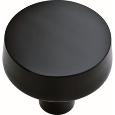 Soft Modern 1-3/8 in. (38 mm) Matte Black Round Cabinet Knob - Super Arbor Maine Kitchen, Modern Cabinet Knobs, Round Cabinet, Black Kitchen Island, Dark Wood Cabinets, Money Pit, Kitchen Knobs, Black Cabinet, Kitschy Kitchen