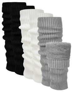 PRICES MAY VARY. Stylish Variety Pack: our package of leg warmers contains 3 pairs, available in 3 different colors, giving you the flexibility of having a different pair for various outfits; Express your style boldly and fashionably while keeping warm during the winter season's cold days and nights Double Layered Comfort and Warmth: embrace the cold season with our leg sleeves for women; Expertly crafted with double layered design, they combine a quality knitted fabric exterior for comfort, sof Leg Sleeves For Women, Mama Coco, Winter Skating, Women Skates, Leg Warmer, Leg Sleeves, Socks For Women, Layered Design, Long Boots