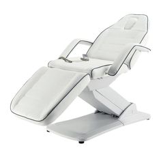 REM is a leading designer and manufacturer of modern, high quality Hair and Beauty Furniture.
The REM Excel Three Motor Electric Couch features motorised adjustment of height, backrest angle and seat tilt all controlled by a handset. It comes with a facehole and infill along with removable arm rests. Available in white White with Grey piping.
Dimensions: L 184cm x W 68cm x H 65cm - 91cm
Recommended Maximum Weight: 175kg/ 27.7stone
Now with an extended 3 year warranty, terms and conditions apply please speak to our customer services team on 0151 670 9200 for further details. *Please refer to terms and conditions for delivery details. Beauty Couch, Beauty Salon Furniture, Work Platform, Massage Tables, Massage Table, Salon Services, Salon Furniture, Massage Chair, Couch Covers