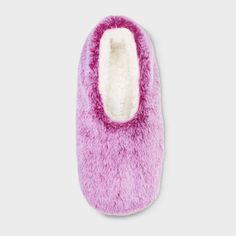 Slip into warmth and comfort with the Women's Faux Fur Cozy Pull-On Slipper Socks with Grippers from Auden™. These pull-on style slippers offer a soft flexible sole, great for lounging at home & easily packable when you're on the go. These soft, plush slippers will keep your feet snug, while the grippers on the bottom add safety on slippery floors. Auden™: Fit for you in every way. Winter Slippers With Faux Fur Lining For Loungewear, Winter Faux Fur Lined Slippers For Loungewear, Winter Indoor Slippers With Soft Texture, Winter Loungewear Slippers With Faux Fur Lining, Snug Super Soft Winter Slippers, Purple Winter Slippers With Round Toe, Purple Round Toe Winter Slippers, Plush Slippers, Sock Packs