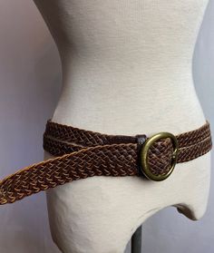 Bohemian Brown Rope Belt, Brown Bohemian Belt With Brass Buckle, 1990s Trends, Leather Embroidery, Micro Print, Vintage Leather Belts, Boho Handmade, Braided Belt, Crystal Stars