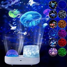 the jellyfish projector is designed to look like it's floating in space