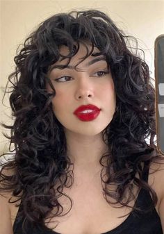 Long Curly Haircuts, Layered Haircuts With Bangs, Layered Hair With Bangs, Layered Curly Hair, Haircuts For Wavy Hair, Hair With Bangs, Haircuts For Curly Hair