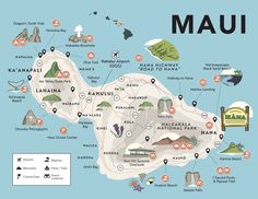 a map of hawaii with all the major tourist attractions