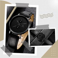 Accessorize to astonish with our sleek all black watch. Sporty, casual, fancy, official, whatever happens- you will look amazing. Details & Care Strap length: 9.05" & Width: 0.86" Dial diameter:1.57" & Case thickness :0.31" Anyone can find the perfect adjustment UV- resistant Casing is corrosion-resistant Faux leather 3 bar water resistance Luxury Matte Black Watch Accessories With Round Dial, Black Minimalist Watch Accessories For Formal Occasions, Minimalist Black Watch For Formal Occasions, Black Analog Watch As Gift, Trendy Black Watch For A Gift, Trendy Black Watch As A Gift, Trendy Black Watch For Gift, Sleek Black Watch For Business, Minimalist Black Watch Accessories For Business