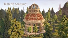 Minecraft Birdhouse Build, Minecraft Glass Dome Blueprint, Birdcage Minecraft, Minecraft Bird Cage House, Minecraft Palace Tutorial, Minecraft Allay Sanctuary, Minecraft Parrot Sanctuary, Minecraft Cage Build, Butterfly House Minecraft