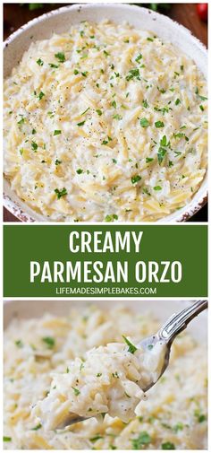 creamy parmesan orzo is an easy side dish that's ready in less than 30 minutes