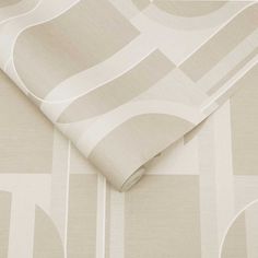 A geometric design with lines and motifs that gently curve. A great choice to bring calming style to a contemporary pared back interior scheme. Shown here in the taupe colourway. Design With Lines, Latest Wallpaper Designs, Denim Wallpaper, Taupe Wallpaper, Pearl Wallpaper, Bamboo Texture, Mint Wallpaper, Blush Wallpaper, Interior Wallpaper