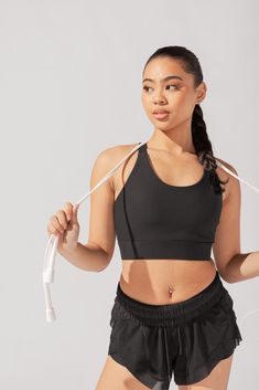 Your movement could use support. Meet the not-so basic sports bra designed to bring comfort to your next Pilates session. Compression Level: Performance Level: Sports Bra With Minimal Stretch For Workout, Athleisure Sports Bra With Minimal Stretch, Black Sports Bra With Light Support And Minimal Stretch, Minimal Stretch Sports Bra For Gym, Functional Sports Bra With Low Stretch, Sporty Sports Bra With Minimal Stretch For Gym, Functional Minimal Stretch Sports Bra For Workout, Workout Sports Bra With Minimal Stretch And Built-in Bra, Black Sports Bra With Minimal Stretch