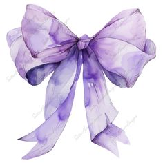 a purple and white bow on a white background