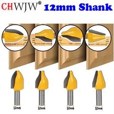 4mm shank hole puncher set for woodworking with 3 sizes to choose from