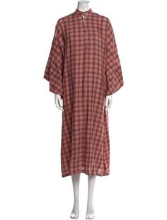 La Vie Style House ShirtdressOrangePlaid PrintShort Sleeve with Mock NeckButton Closure at FrontFit:Dresses by La Vie Style House typically fit true to size. La Vie Style House Caftan, Print Long Dress, Printed Long Dresses, Plaid Print, Style House, Long Dress, Print Patterns, Dress Outfits, Plaid