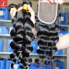 Latets Hair Extensions Loose Wave Virgin Remy Hair Bundles With Free Part Lace… Wig Tips, Vegas Hair, Weave Hair, American Hairstyles, Brazilian Hair Bundles, Loose Waves Hair, Sew Ins