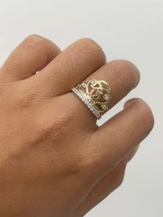 -100% 14k gold -24/7/365 wearable -size 7 -sizing upon request -will not tarnish, nor change color -let us know any questions -item sold buy piece. Weight is undetermined Luxury Gold Rings With Crown Design, Gold Crown Design Diamond Ring In 14k Gold, Gold Diamond Ring With Crown Design In 14k, 14k Gold Crown Design Diamond Ring, Luxury Yellow Gold Rings With Crown Design, Yellow Gold Diamond Ring With Crown Design, Luxury Crown Design Rings For Anniversary, Luxury Anniversary Rings With Crown Design, Luxury Anniversary Ring With Crown Design