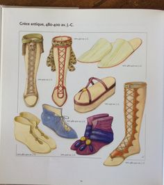 an open book with different types of shoes on the page and pictures of them in spanish