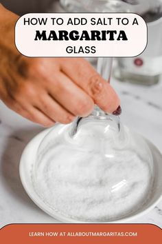 Learn how to salt the rim of a margarita glass. With just salt and lime, this is the perfect garnish for serving margaritas. It's quick and easy and a classic pairing for all kinds of margaritas. Tap to see more recipes and inspiration from All About Margaritas.