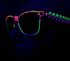 unique sunnies,  hand-painted with mandala style patterns in rainbow neon colours that glow under UV light and are sure to stand out in a crowd, they also look really cool in the daylight. Perfect accessories to add to your festival fashion collection - be seen at blacklight parties - raves - events or clubs Black plastic frames and dark lenses offering UV 400 protection  Actual colours and patterns may vary slightly from the images shown due to the handmade nature of my products Black Rave Sunglasses With Tinted Lenses, Cheap Rave Sunglasses For Party, Summer Rave Sunglasses With Uv Protection, Black Anti-reflective Rave Sunglasses, Summer Rave Sunglasses With Anti-reflective Coating, Neon Rave, Blacklight Party, Uv Black Light, Rave Accessories