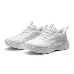 [Effortless Comfort]: Women's Walking Shoes [Hands-Free Design]: Easy to wear without the need to tie laces or bend down [Supportive]: The soft foam insole cushions & supports [Knitted Upper]: The breathable design allows for airflow Size: 11.  Color: White.  Gender: female.  Age Group: adult. Walmart Shoes, Women's Slip On Shoes, Sock Sneakers, Walking Shoes Women, Women's Running Shoes, Walking Sneakers, On Sneakers, Athletic Sneakers, Sport Sneakers