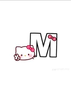 the letter m is for hello kitty