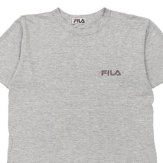 Description:Vintage grey Fila t-shirt, fits medium.GENDER: mens CONDITION: very good.STYLE: t-shirtERA: 1990sCOLOUR: greyFABRIC: cotton Retro Gray T-shirt For Streetwear, Vintage Gray Tops With Logo Print, Retro Gray T-shirt With Screen Print, 90s Style Gray Cotton Tops, Good Style, Shirt Fits, Grey Cotton, Grey, T Shirt