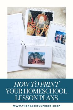 an open book with the title how to print'your homeschool lesson plans