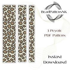 the bead pattern is shown with instructions to make it look like an animal print