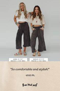 Excited to bring you the So Comfy Wide Leg Pant Petite Length from our exclusive collection; The Nest by Three Bird Nest. Check out the rest of the collection here - Inspired by you, created by us. Comfy, custom dyed, mineral washed sweatpant fabric (Each lot is custom dyed, every pant is unique!) Relaxed and loose wide leg silhouette High rise elastic drawstring waist Cute piping detail down the sides Curved hem with continued piping along the bottom *This colorway is the petite length version, Wide Leg Lounge Pants, Three Bird Nest, Bleach Dye, Wide Leg Cropped Pants, The Nest, Wide Leg Pant, Bird Nest, Lounge Pants, Exclusive Collection