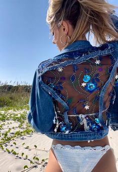 🦋Made to order, one of a kind denim jacket 🦋Unique design with each order  🦋Trendy oversized fit  🦋High quality hand stitched patchwork 🦋One size fits all (women's US L) Embroidered Peacock, Demin Jacket, Womens Jackets, Upcycle Clothes, Hand Stitched, Oversized Fits, One Size Fits All, Jean Jacket, Halloween Shopping