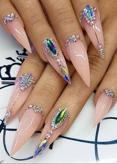 Drag Make-up, Stiletto Nail Art, Colorful Nail, Glam Nails, Beautiful Nail Designs, Luxury Nails