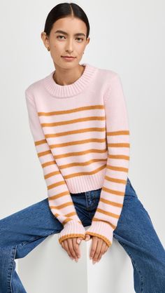 Discover the latest apparel, activewear, shoes & accessories from established and emerging designers. Enjoy free two-day shipping and free returns. Marin Sweater, Trend Forecast, Mustard Sweater, Activewear Print, Pullover Outfit, Pattern Sweater, Color Block Sweater, Purple And White, Latest Outfits